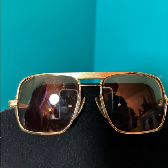 Univis USA Bronzini Gold Square Aviator Sunglasses Vintage Retro Unisex main image 7